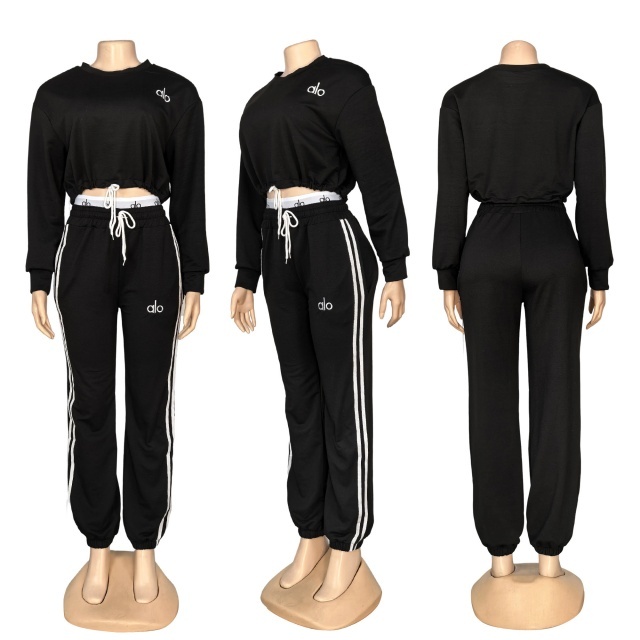 Fashion Embroidery Casual Women Sweatsuit Set