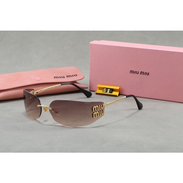 Oval Frameless Luxury Women Sunglasses