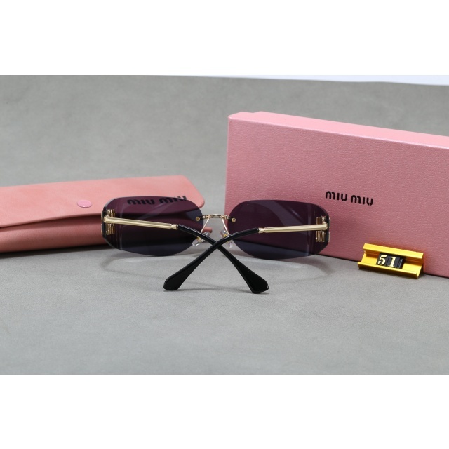 Oval Frameless Luxury Women Sunglasses