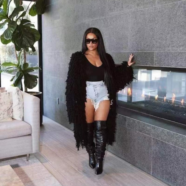 Knitted Crocheted Tassel Cardigan