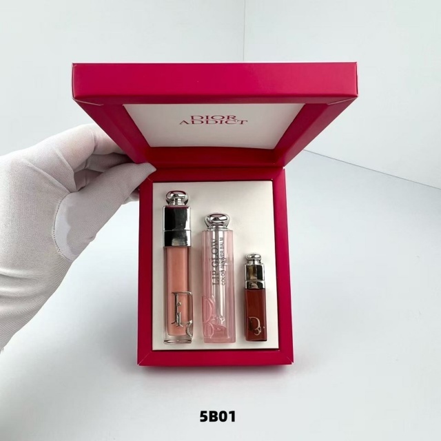 Lip Care 3-piece Set(Lipstick 001#, lip gloss 001#, lip balm 038#)