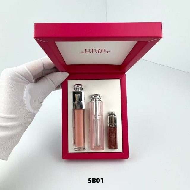 Lip Care 3-piece Set(Lipstick 001#, lip gloss 001#, lip balm 038#)