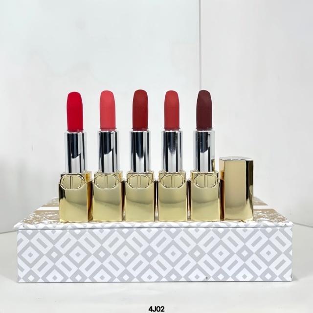Gold Tube Lipstick Sample Set (5 pieces)