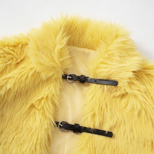 Solid Color Fur Vest Jacket
