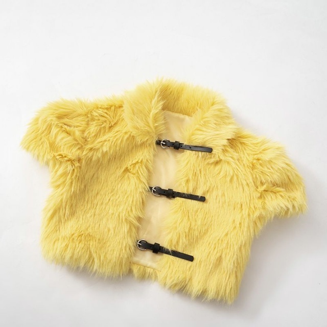 Solid Color Fur Vest Jacket
