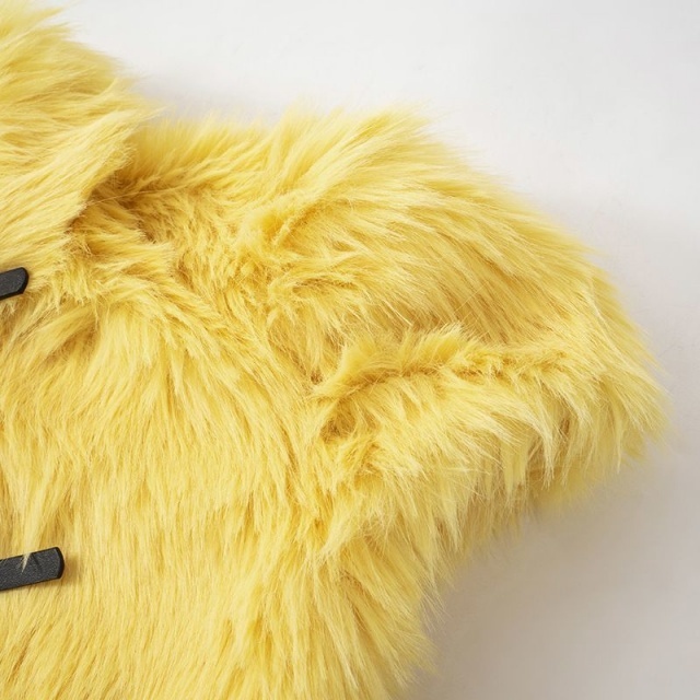Solid Color Fur Vest Jacket