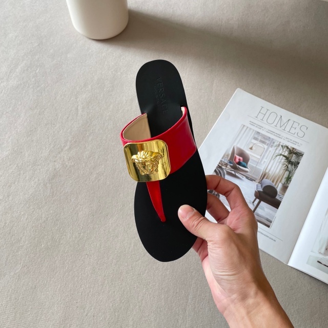 Fashion Women Leather Flip-Flops Shoes