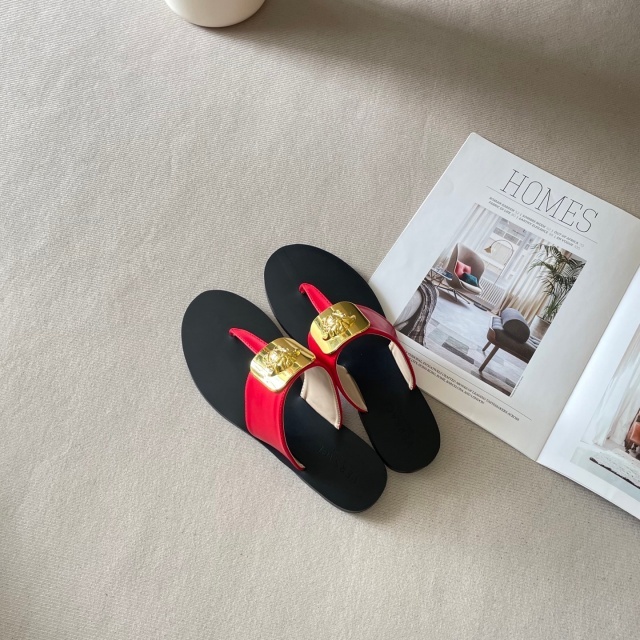 Fashion Women Leather Flip-Flops Shoes