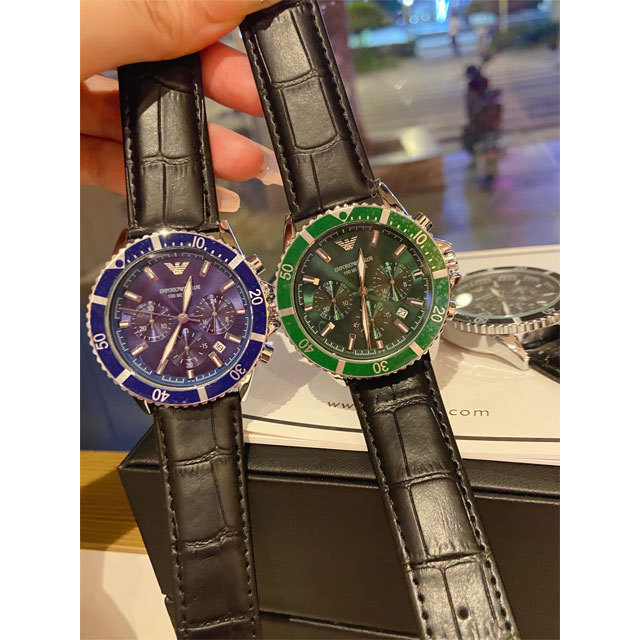 Multi Function Leather Men Quartz Watch