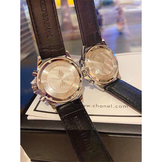Multi Function Leather Men Quartz Watch