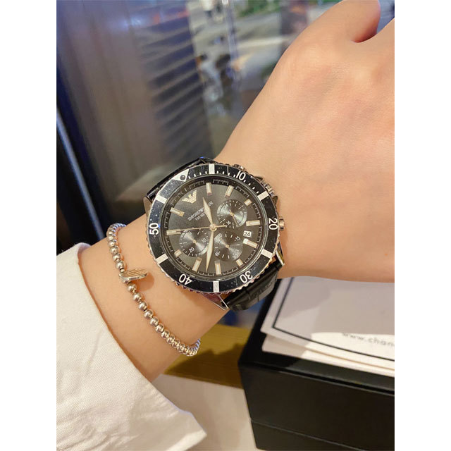 Multi Function Leather Men Quartz Watch