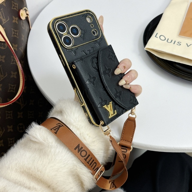Luxury Fashion Pu Leather Iphone Case with Cardholder