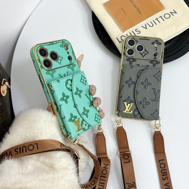 Luxury Fashion Pu Leather Iphone Case with Cardholder