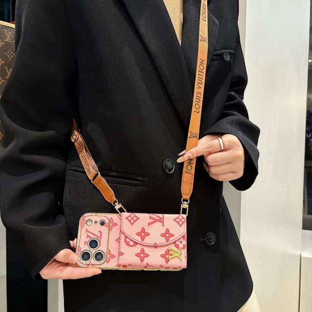 Luxury Fashion Pu Leather Iphone Case with Cardholder