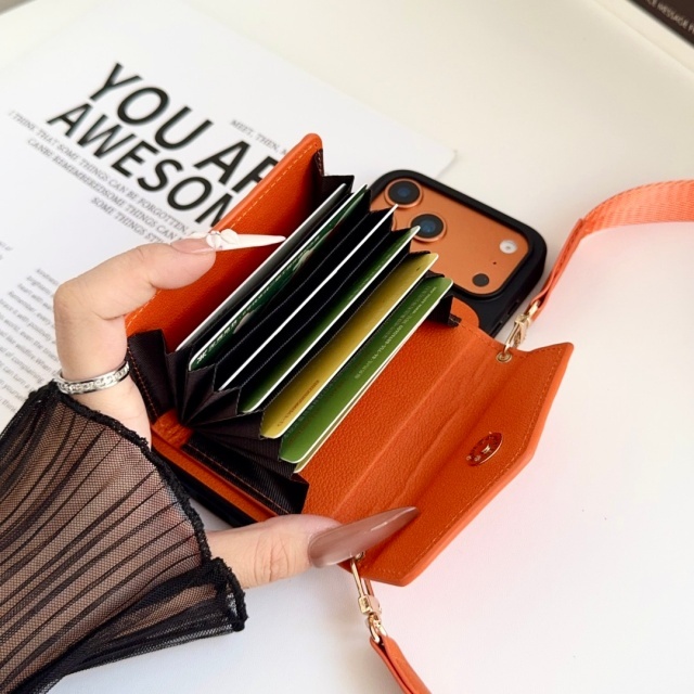 Luxury Pu Leather Iphone Case with Cardholder