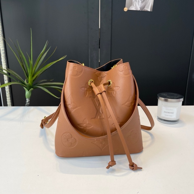 Leather Fashion Embossing Crossbody Bucket Bags
