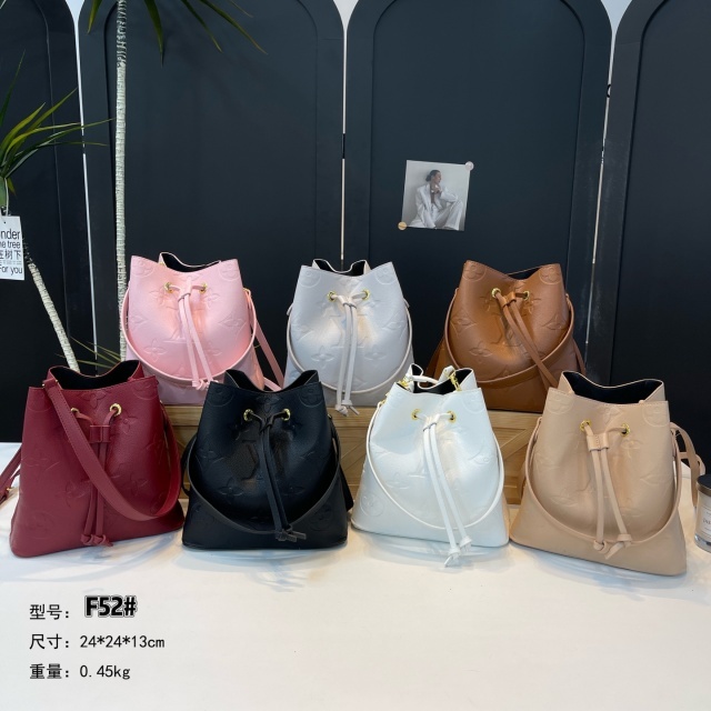 Leather Fashion Embossing Crossbody Bucket Bags