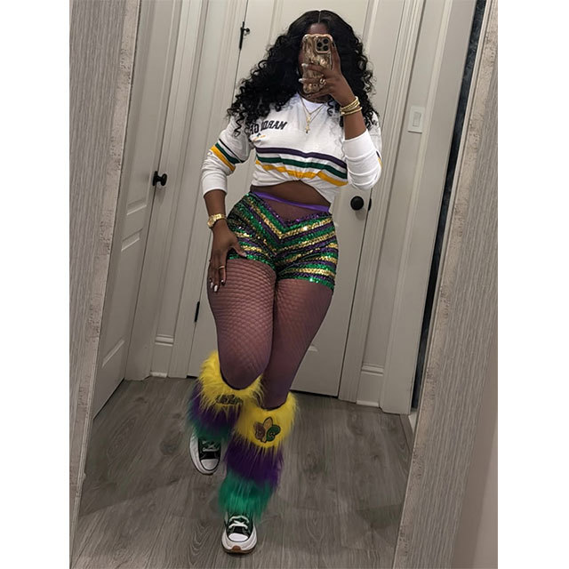 Mardi Gras Sequin Shorts