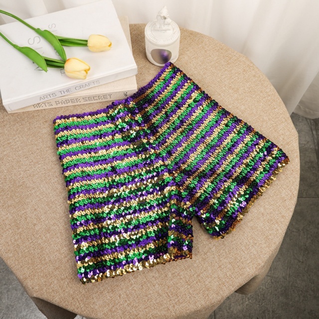 Mardi Gras Sequin Shorts