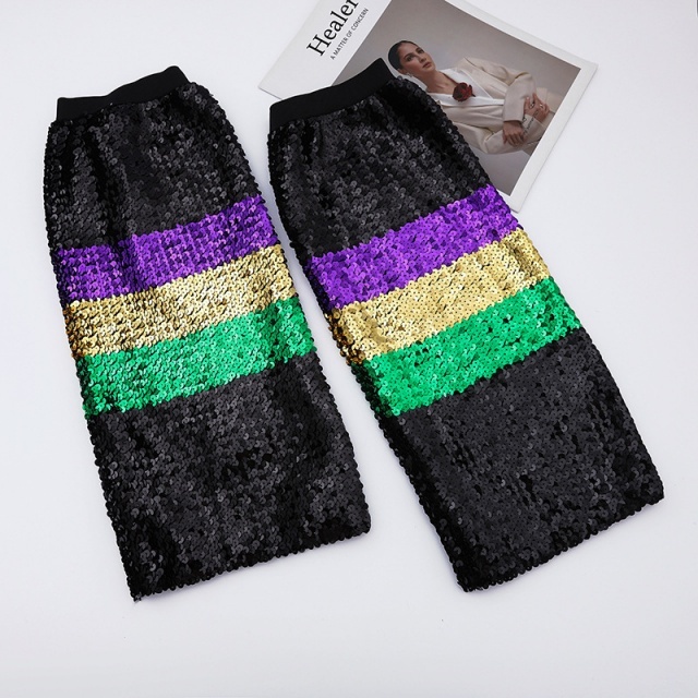 Mardi Gras Sequined Leg Warmers