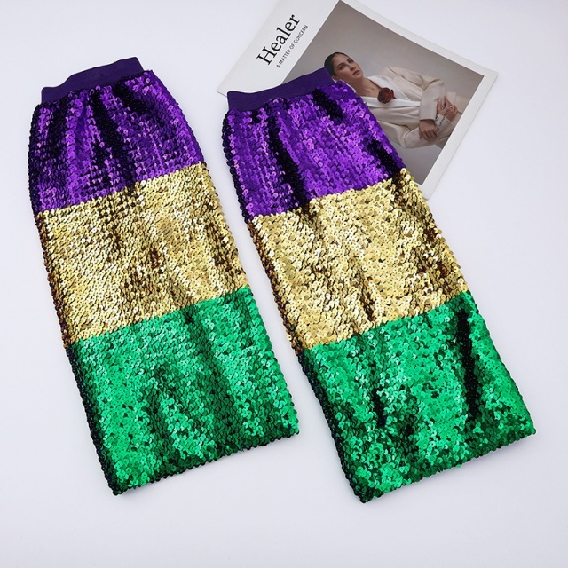 Mardi Gras Sequined Leg Warmers