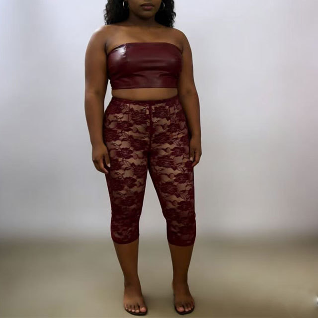 Sheer Mesh Cropped Leggings