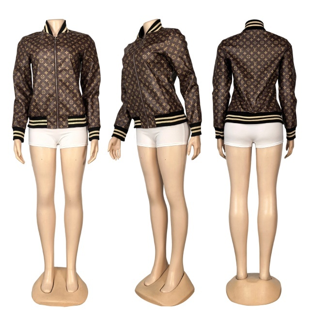 Leather Printed Zipper Jackets