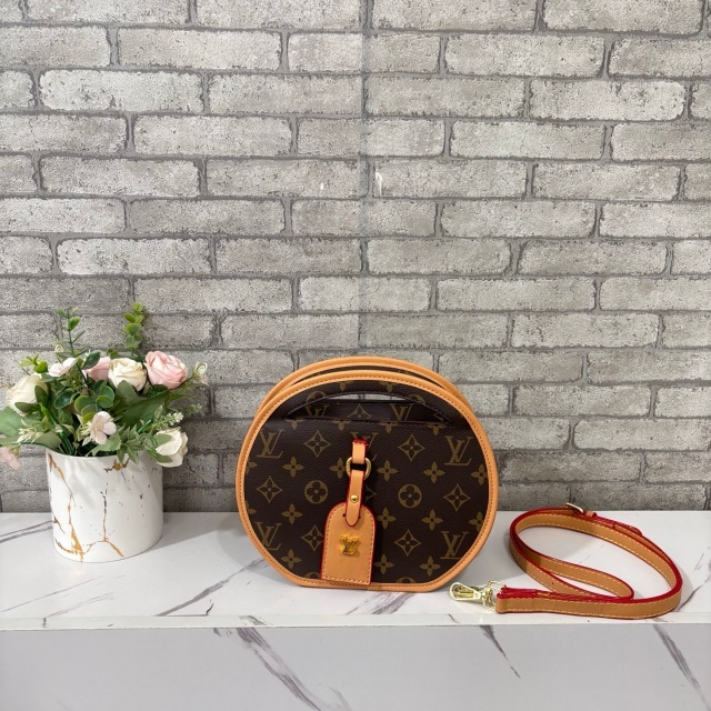 Leather Printed Round-Shaped Crossbody Bags
