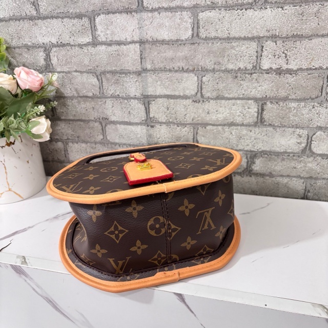 Leather Printed Round-Shaped Crossbody Bags