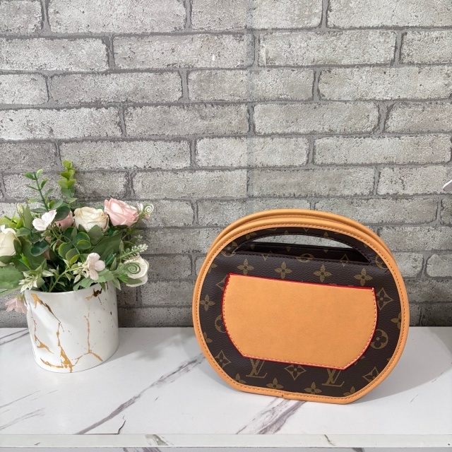 Leather Printed Round-Shaped Crossbody Bags