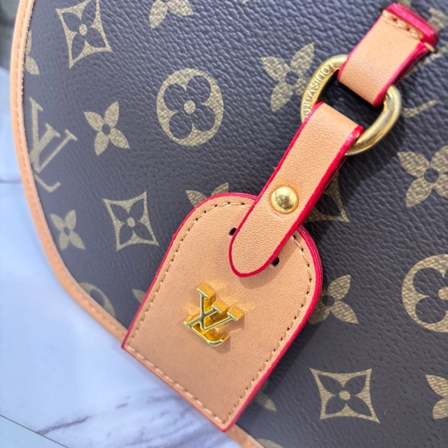 Leather Printed Round-Shaped Crossbody Bags