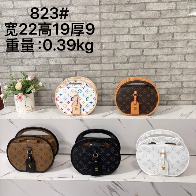 Leather Printed Round-Shaped Crossbody Bags