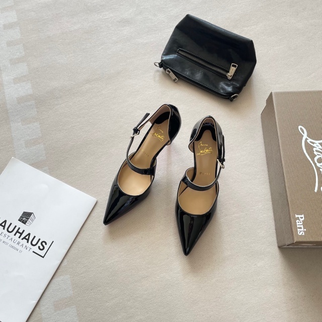 Luxury Fashion Leather Pointed Toe High Heels
