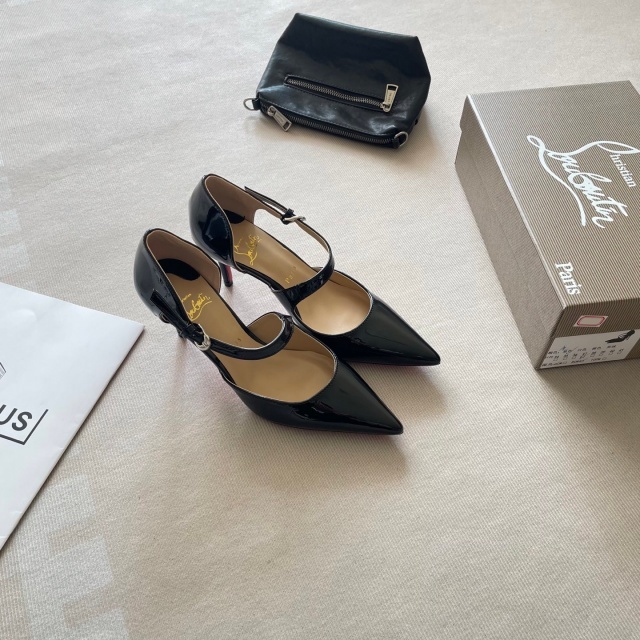 Luxury Fashion Leather Pointed Toe High Heels