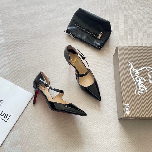 Luxury Fashion Leather Pointed Toe High Heels