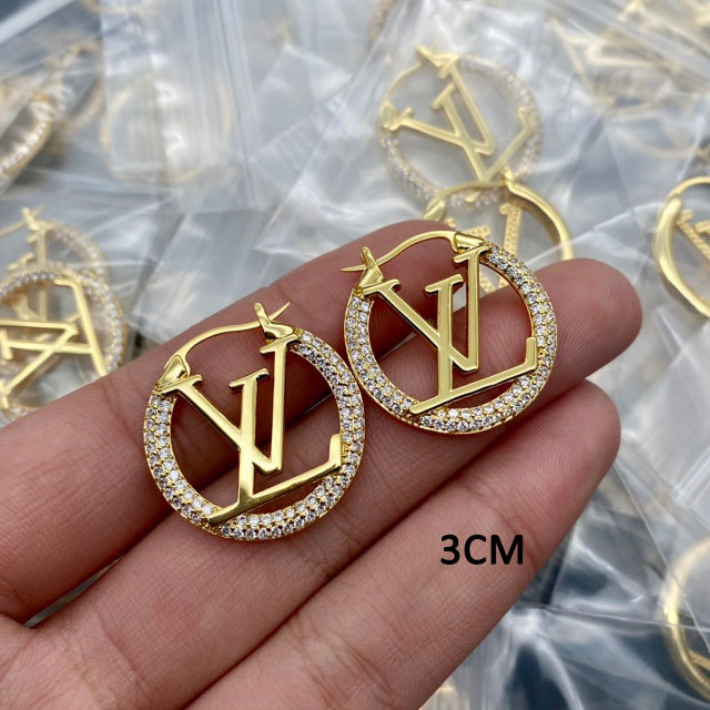 Stylish Round Letter Earrings