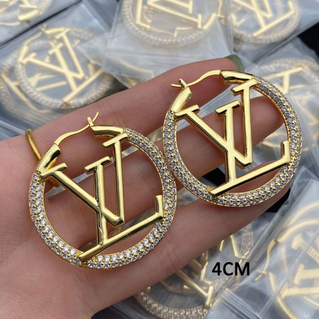 Stylish Round Letter Earrings
