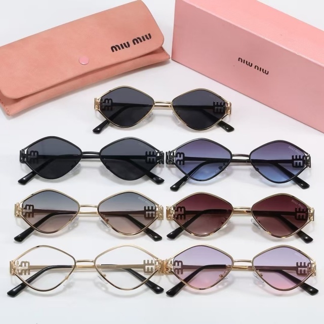 Diamond Shape Metal Frame Sunglasses