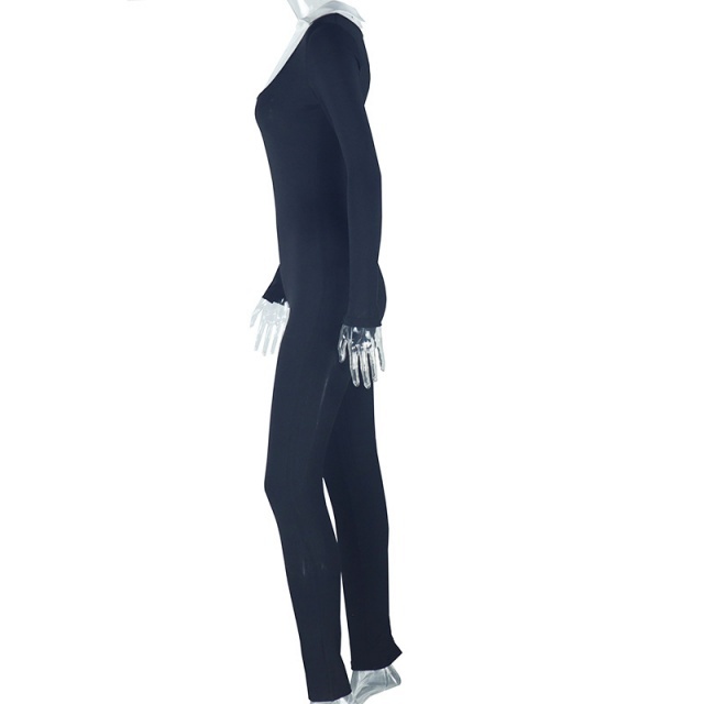 Color Block Patchwork Skinny Jumpsuit