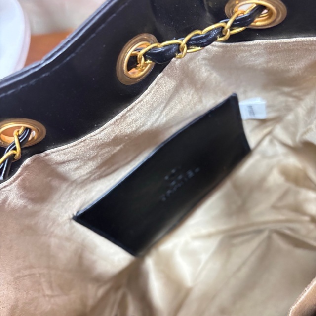 Metal Logo Suede Crossbody Bucket Bags