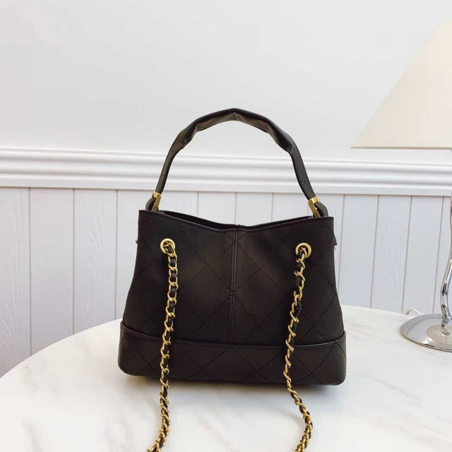 Metal Logo Chained Fashion Crossbody Bucket Bags