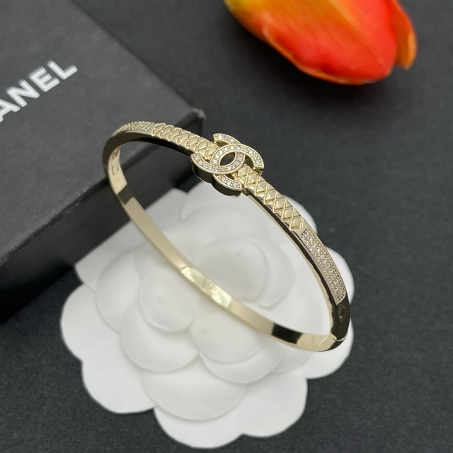 Crystals Meticulously Set Hinge Bangle
