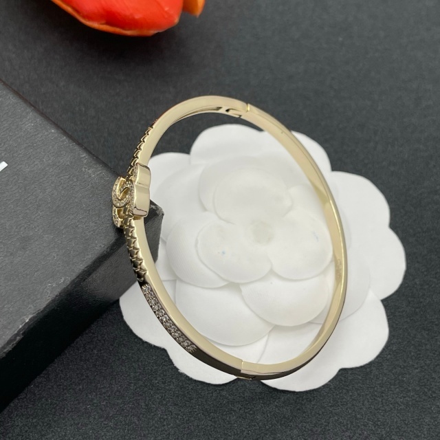 Crystals Meticulously Set Hinge Bangle