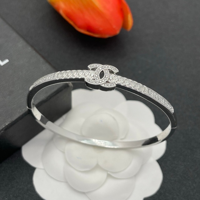 Crystals Meticulously Set Hinge Bangle