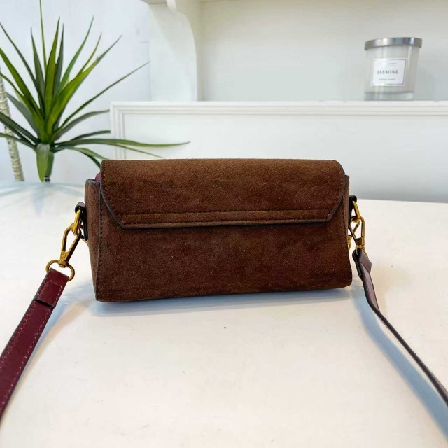 Metal Logo Women Suede Messenger Bags