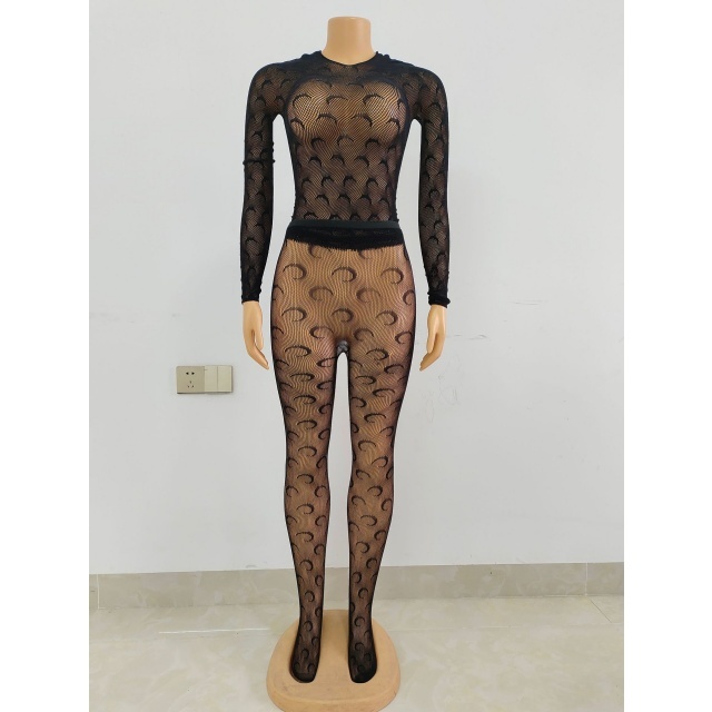 Fishnet Mesh Bodycon Lingerie Pant Set Two Pieces