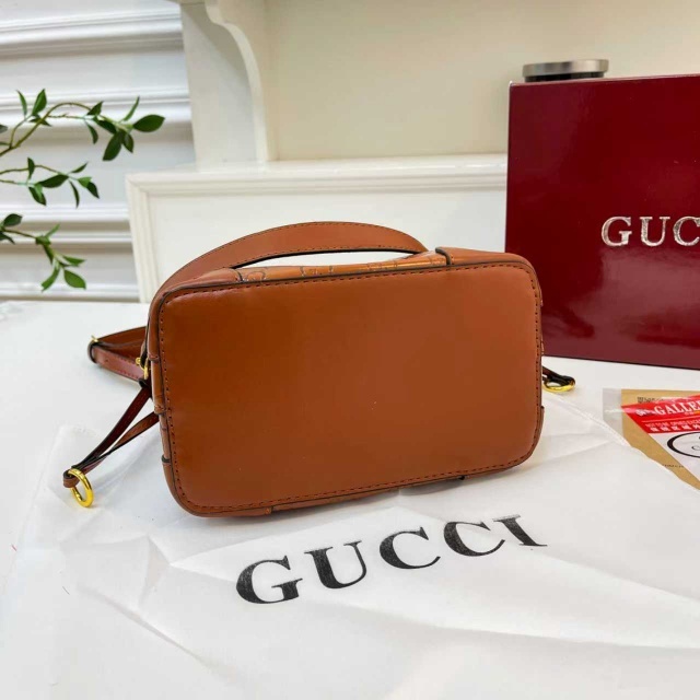 Leather Embossing Luxury Women Crossbody Bucket Bags