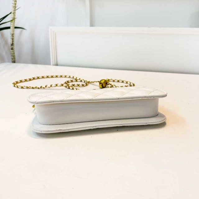 Metal Logo Chained Leather Fashion Messenger Bags
