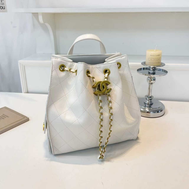 Metal Logo Leather Fashion Backpacks