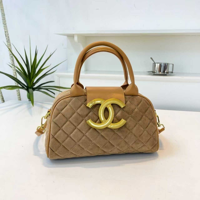 Metal Logo Suede Women Crossbody Bags